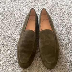 JCrew Cypress Olive Suede slip on